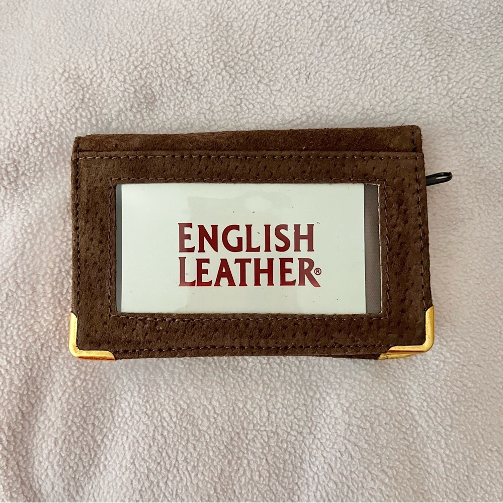 Genuine Suede Brown English Leather Wallet